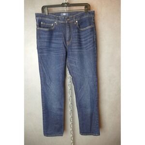SPOKE Mens Dark Wash Straight Leg 12 oz Denim Build A Jeans Size‎ 32x32